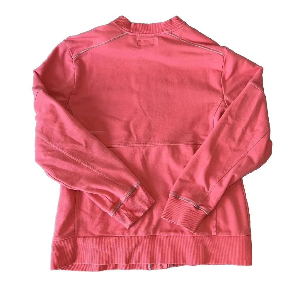 Pulp Vintage Women’s Medium Full Zip Jacket Pink Sweater Button-Pockets Coat - Picture 2 of 9